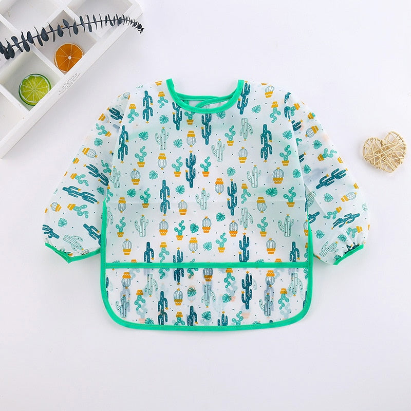 Long-sleeved apron for babies. - Xdiniz